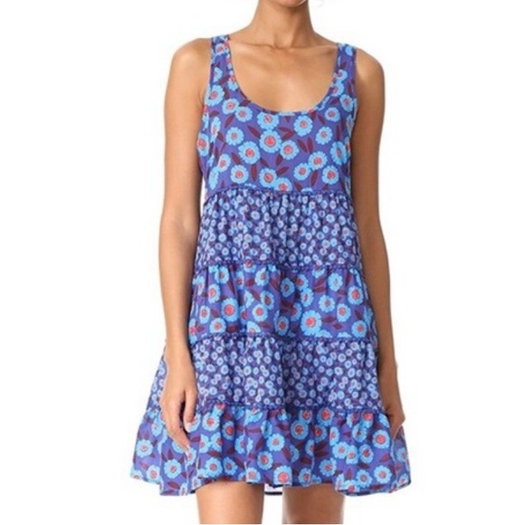 KATE SPADE BLUE SWIM COVERUP DRESS SMALL COTTON - Picture 1 of 6